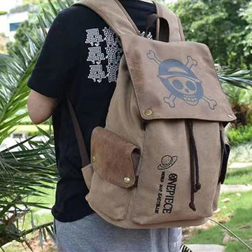 One Piece Brown Backpack