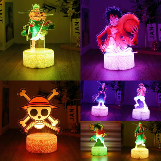 One Piece Action Figure 3D Lamp Luffy Zoro