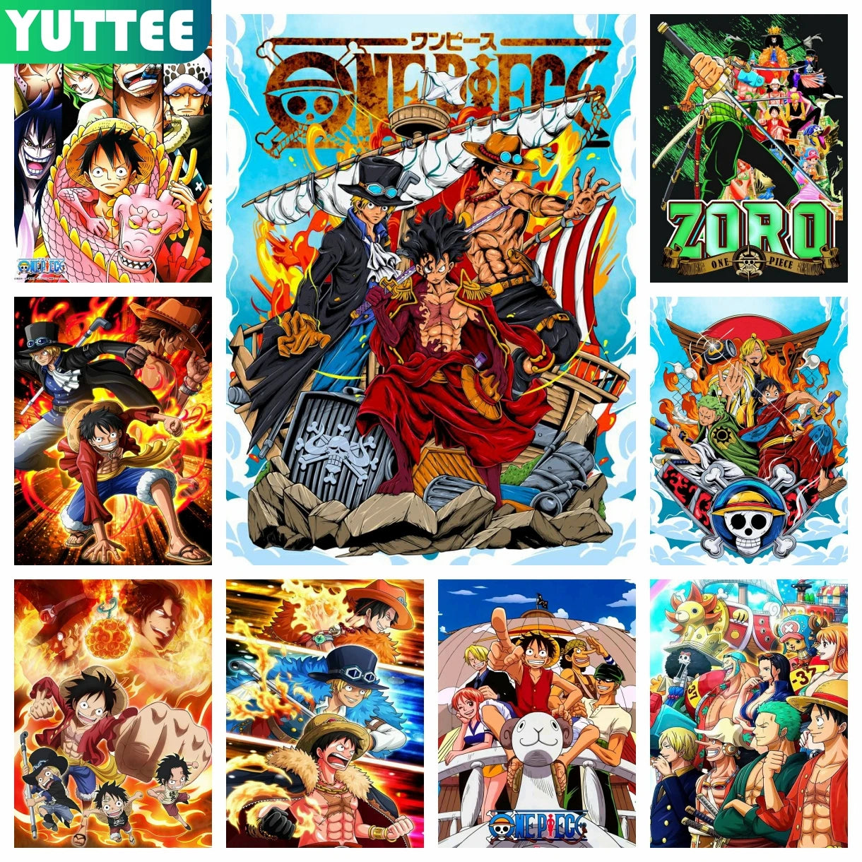 One Piece Luffy 5D DIY Diamond Painting Mosaic