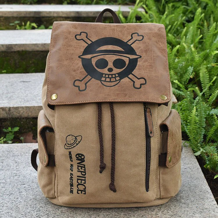 One Piece Brown Backpack