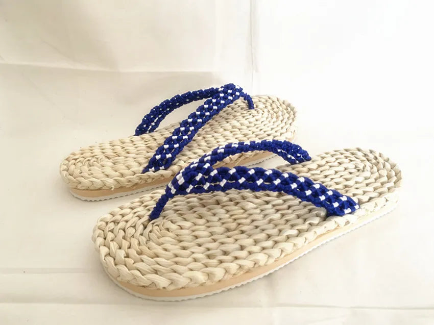 One Piece Luffy Hand Made Japanese Shoes/ Straw Flip Flops